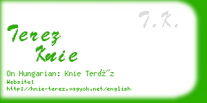 terez knie business card